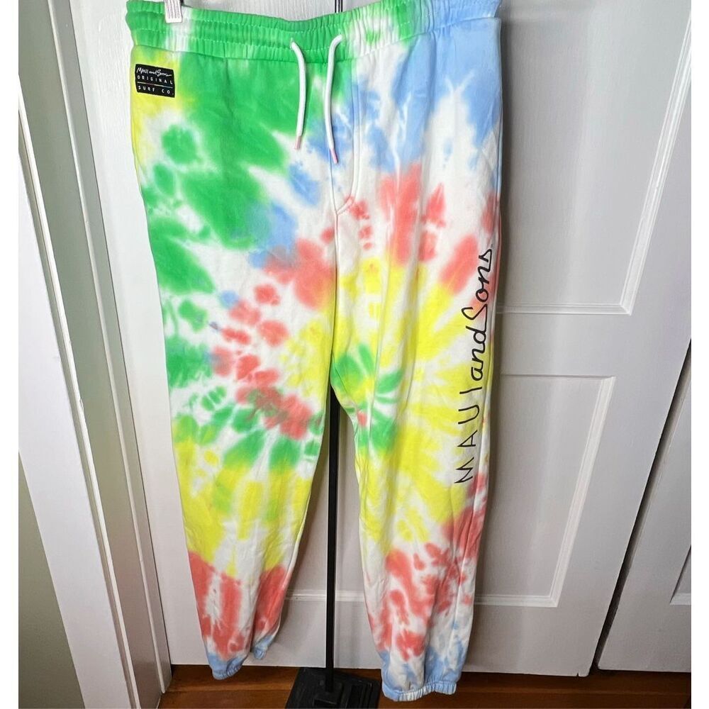 Maui & Sons Tie Dye Sweatpant Joggers Size Large